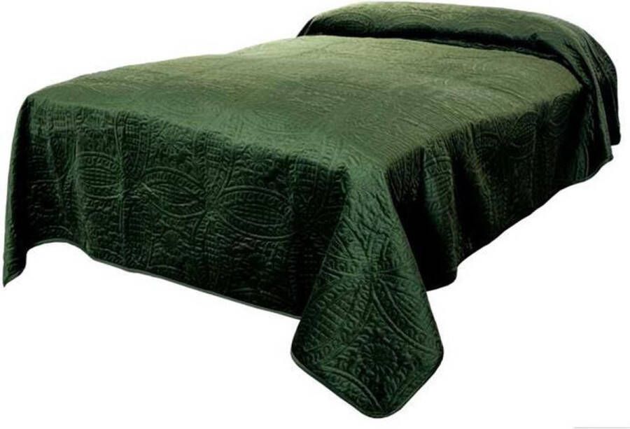 Unique Living Bedsprei Veronica 220x220cm dark green