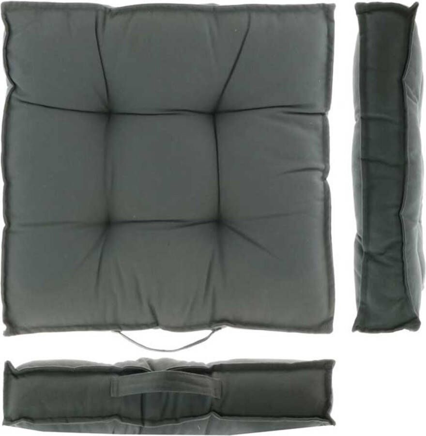 Unique Living Box kussen Belvi 43x43x7cm dark grey Kussen woonkamer of slaapkamer