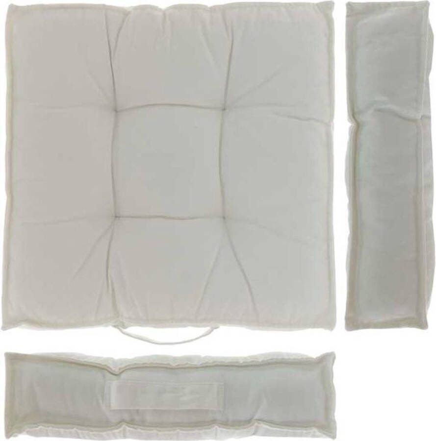Unique Living | Box kussen Belvi 43x43x7cm ivory | Kussen woonkamer of slaapkamer