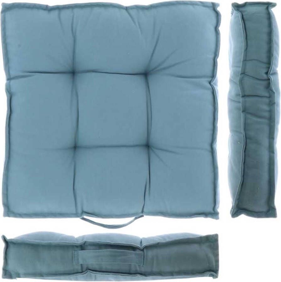 Unique Living Box kussen Belvi 43x43x7cm light blue Kussen woonkamer of slaapkamer
