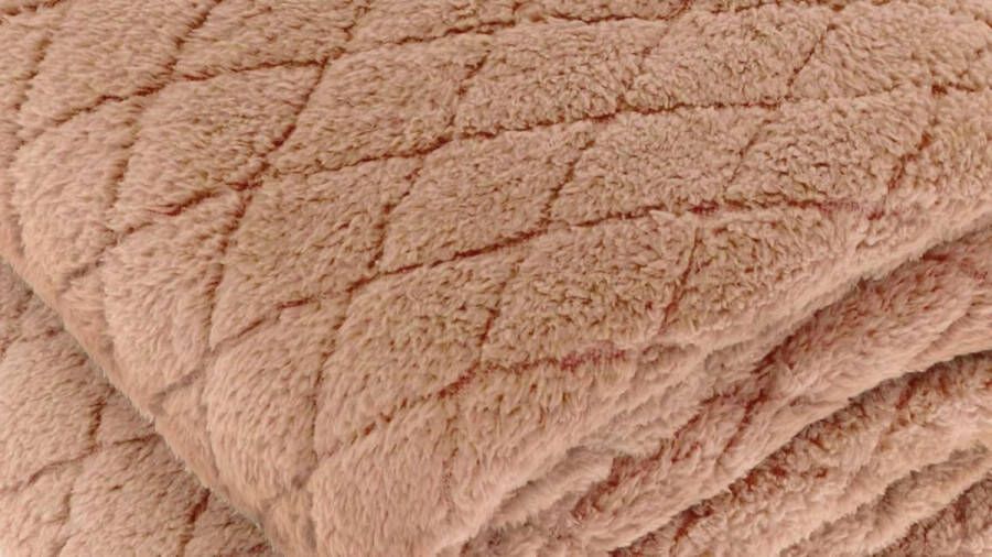 Unique Living Ezra Fleece Plaid XL 220x240 cm Sandstone