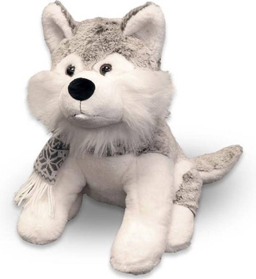 Unique Living Husky Plush Knuffeldier 32 cm Grijs