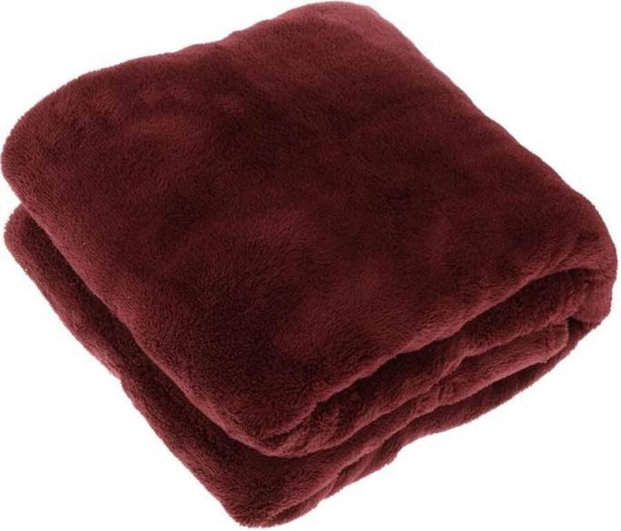 Unique Living Justin Fleece Plaid 150x200 cm Bloodstone