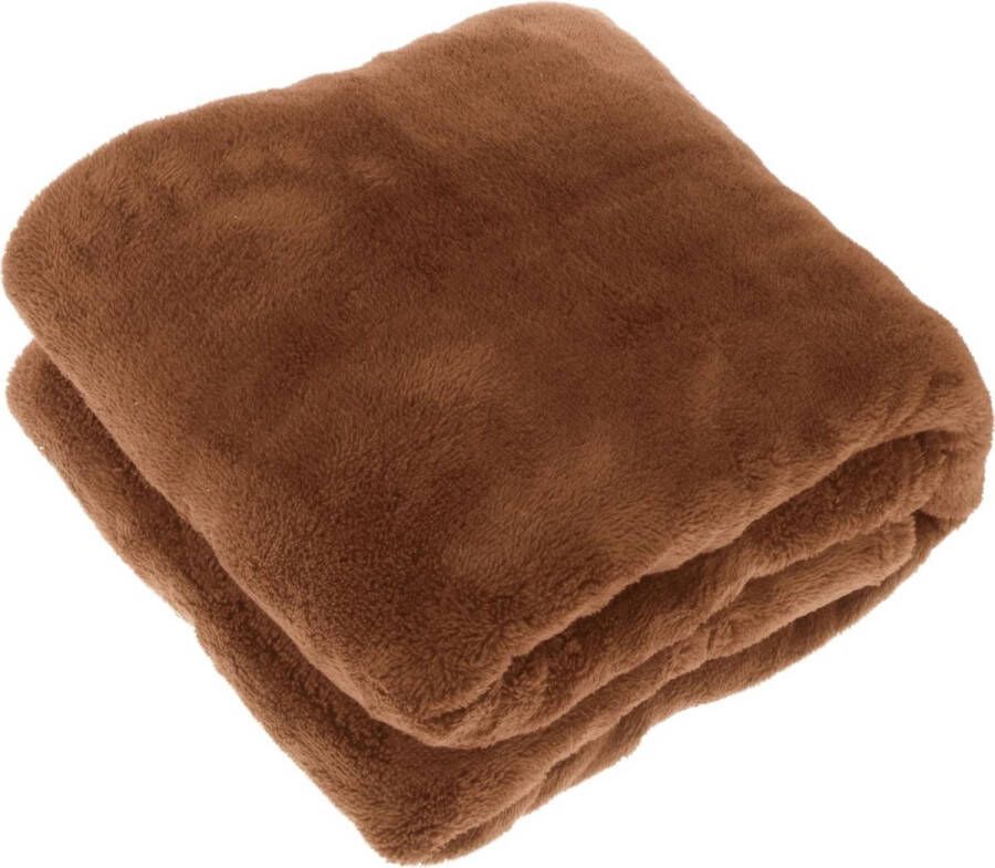 Unique Living Plaid Justin Polyester Oranje 150 x 200 x 0 cm (BxHxD)