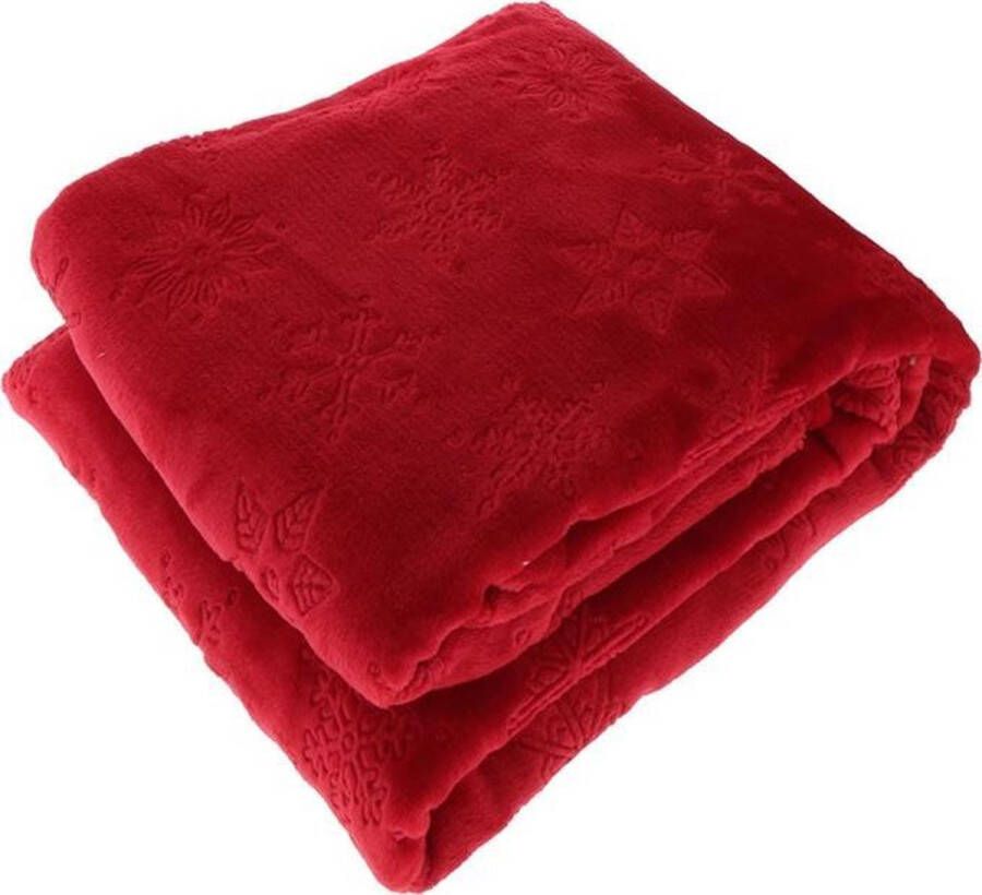 Unique Living Faith Fleece Plaid Fleece Polyester 150x200 Cm Red