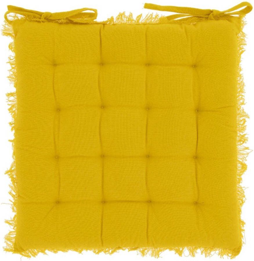 Unique Living Kussen Blanes 40x40cm Funky Yellow