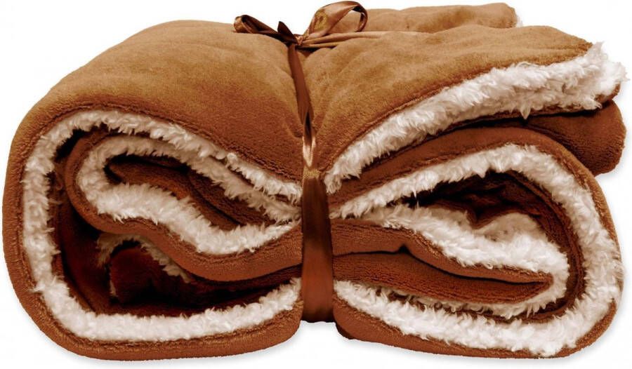 Unique Living Plaid Lars Bruin Polyester Lederbruin 0x150x200cm (hxbxd)