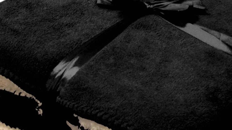 Unique Living | Lars coral fleece|suede plaid 150x200cm dark grey