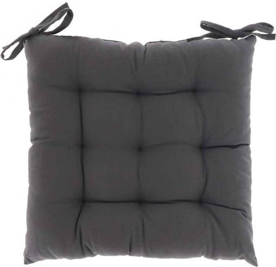 Unique Living Matraskussen Belvi 40x40cm dark grey Kussen woonkamer of slaapkamer