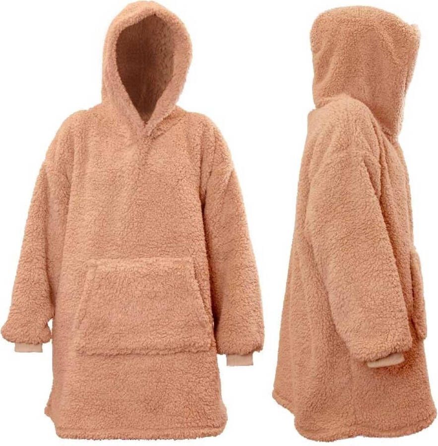 Unique Living Oversized Hoodie Teddy Old Pink 70x50x87 one size