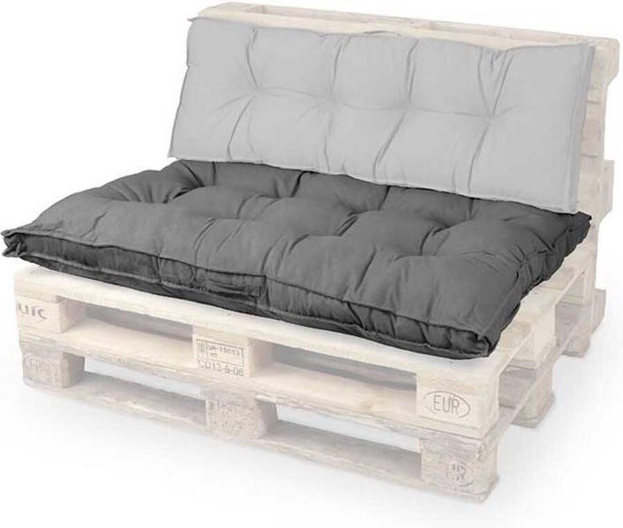 Unique Living Palletkussen Belvi Outdoor Collectie Donkergrijs 80x120x8cm