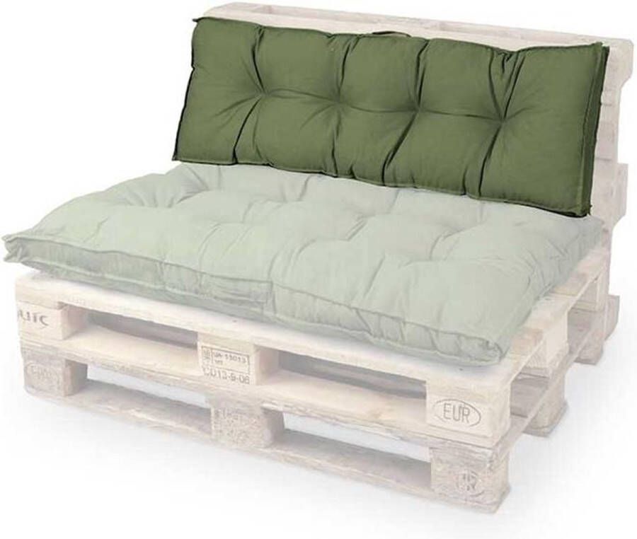 Unique Living Palletkussen Belvi Outdoor Collectie Donkergroen 40x120x8cm