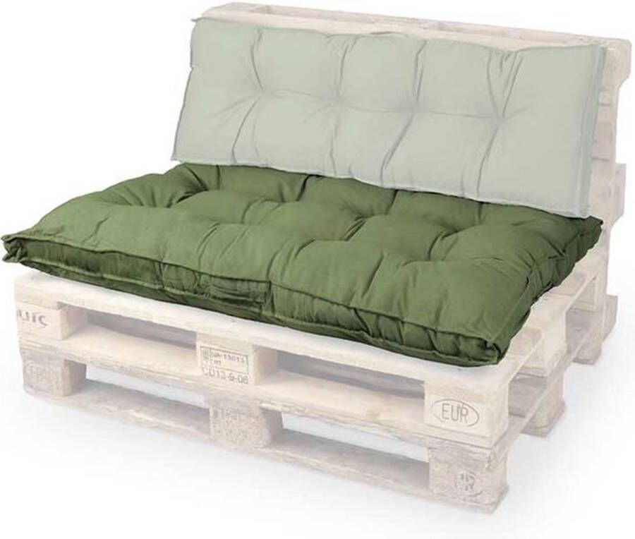 Unique Living | Palletkussen Belvi | Outdoor Collectie | Donkergroen | 80x120x8cm