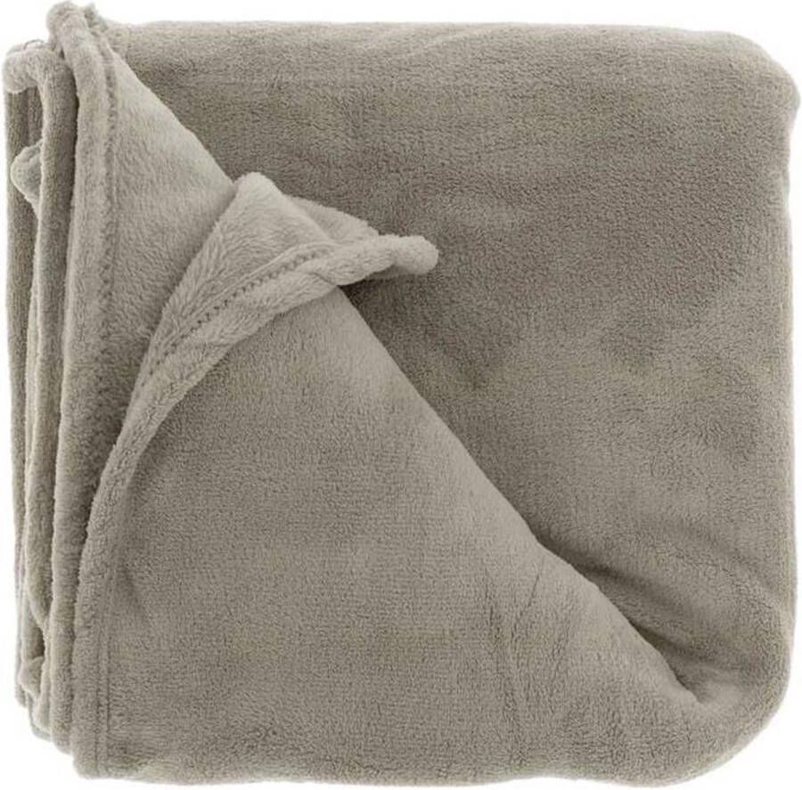 Woonexpress Plaid Claudi Grijs Polyester Grijs 200x150x0cm (hxbxd) Unique Living