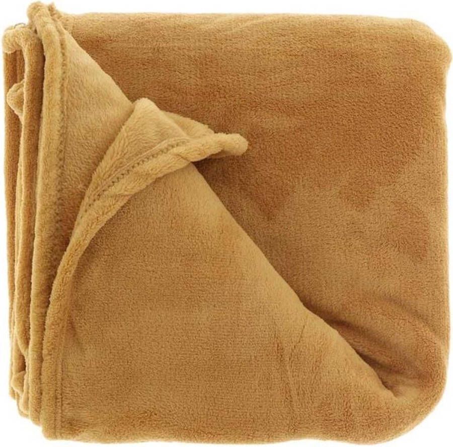 Woonexpress Unique Living Plaid Claudi Geel Polyester Taffy 200x150x0cm (hxbxd)