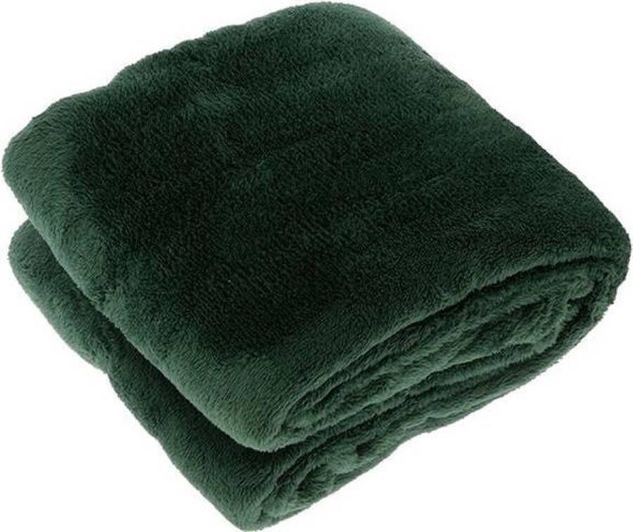 Unique Living Plaid Justin Groen Polyester Donker Groen 200x150x0cm (hxbxd) Woonexpress