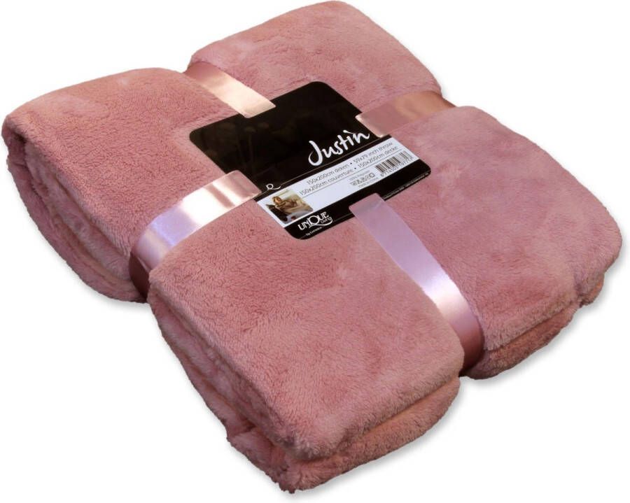 Unique Living Plaid Justin Oud Roze 150 x 200cm.