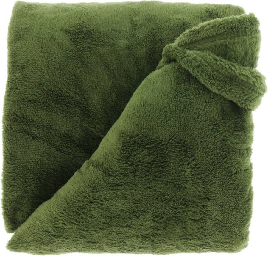 Unique Living Plaid Justin Polyester Groen 150x200 cm (BxH)