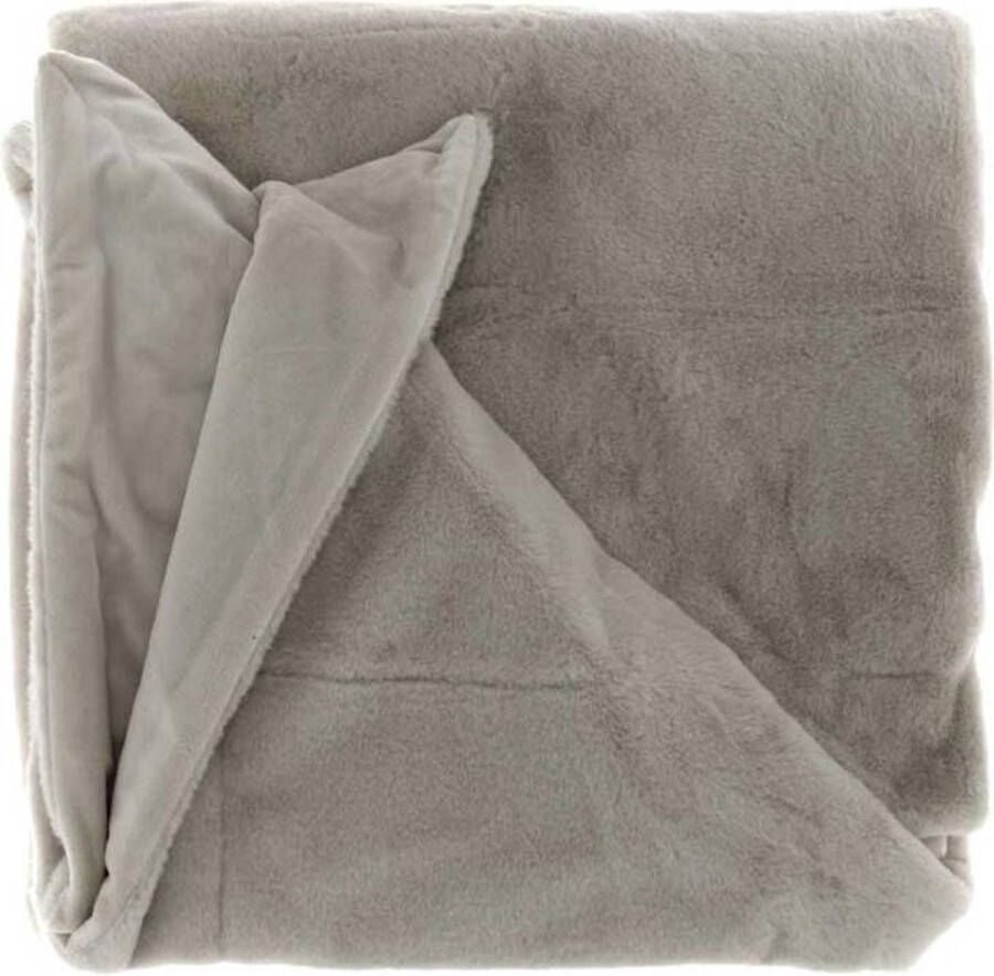 Unique Living Plaid Klaas Polyester Grijs 150 x 200 cm (BxH)