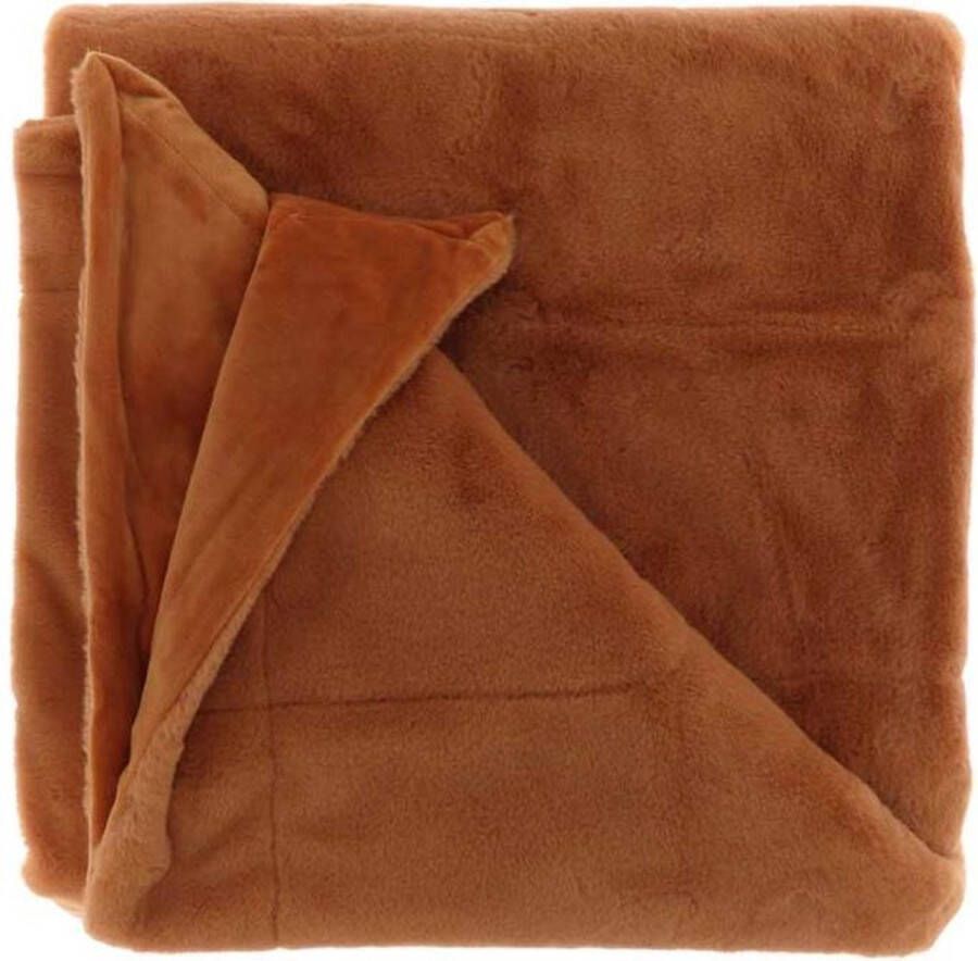 Unique Living | Plaid Klaas 150x200cm leather brown