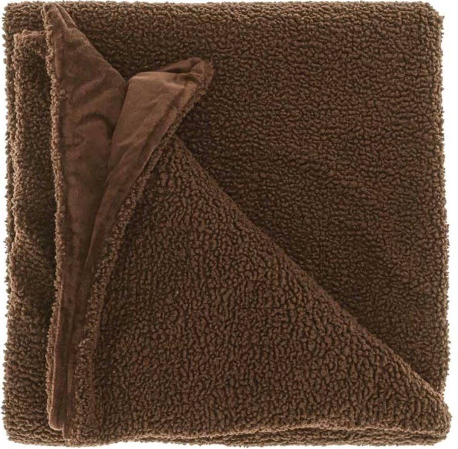 Woonexpress Plaid Romie Bruin Polyester Coconut Bruin 0x150x200cm (hxbxd) Unique Living