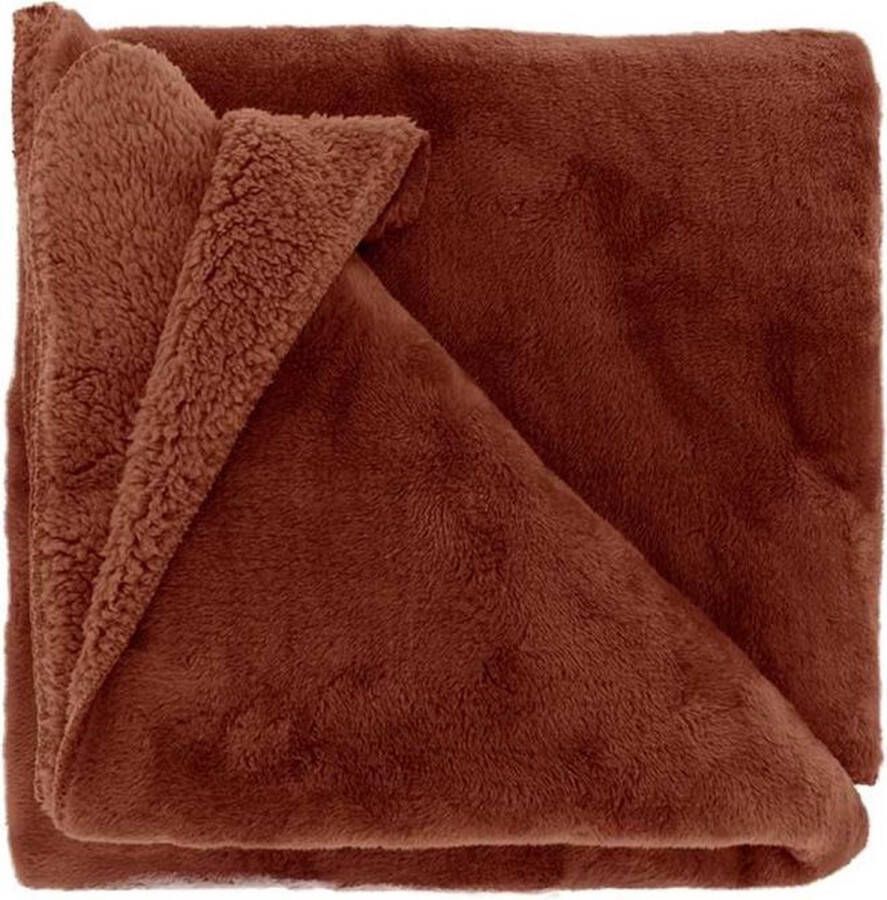 Unique Living Plaid Torvah Polyester Rood 150 x 200 x 0 cm (BxHxD)