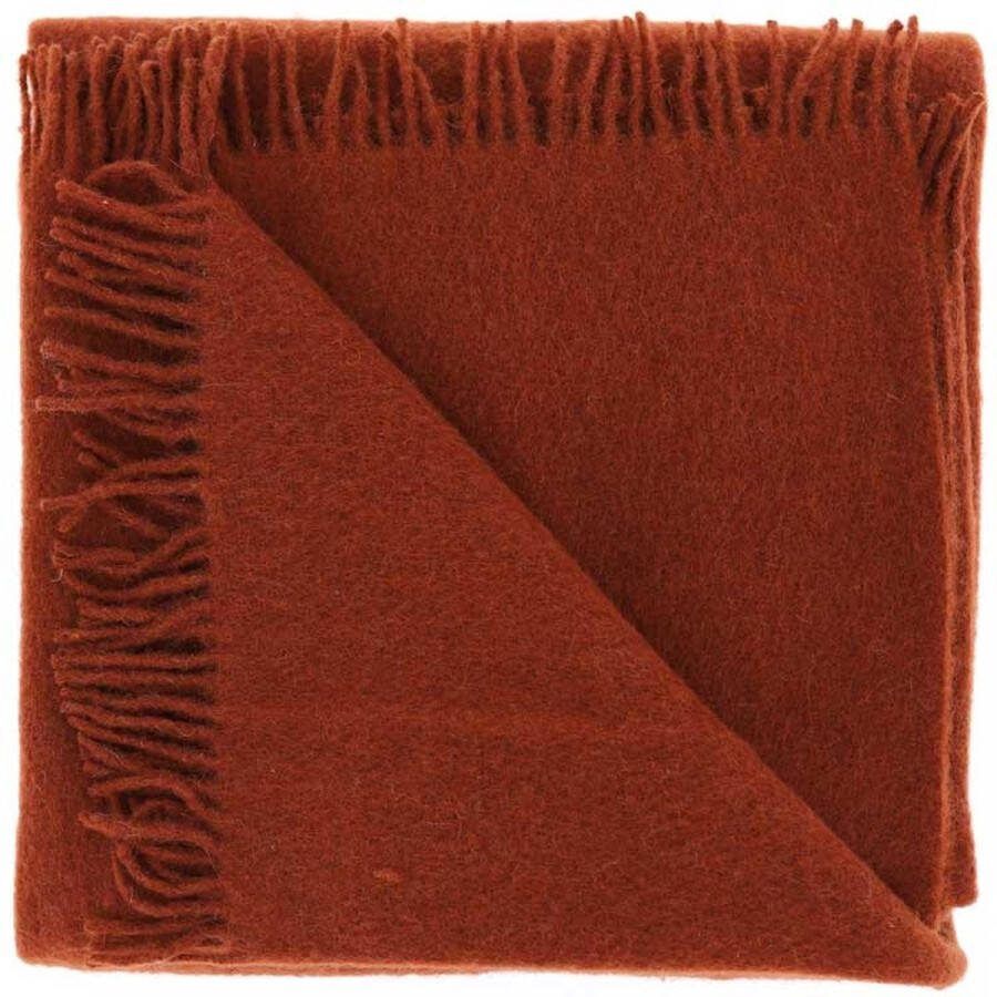 Woonexpress Plaid Yorick Oranje Polyester Terra 0x130x170cm (hxbxd) Unique Living