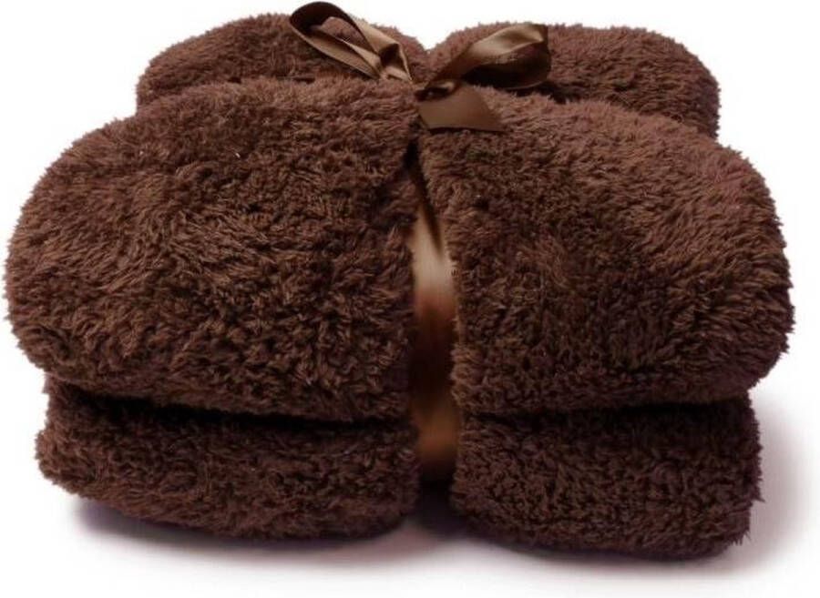 Unique Living Teddy Fleece Plaid 150x200 cm Bison Brown