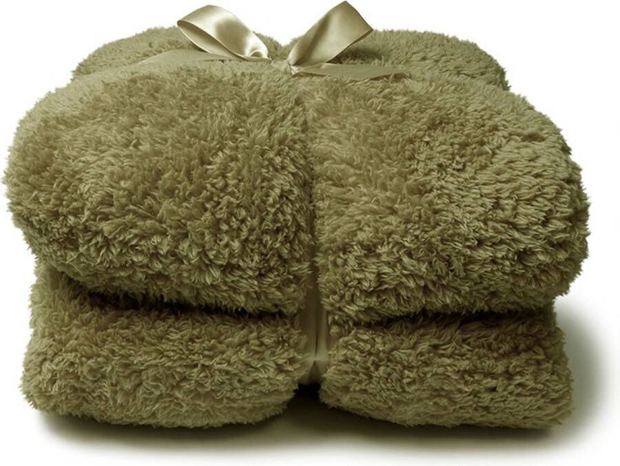 Unique Living Teddy Plaid 150x200cm Moss Green