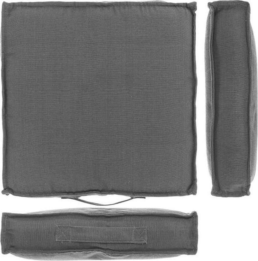 Unique Living Box kussen Luana 45x45x8cm dark grey Kussen woonkamer of slaapkamer