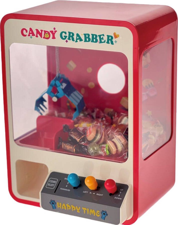 United Entertainment Candy Grabber Snoepmachine Arcade spel inclusief muntjes Met USB en geluidsknop