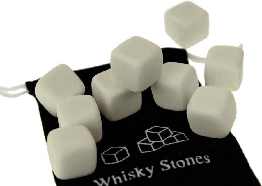 United Entertainment Ijsblokjes Wisky Stones Natuursteen Wit 9 Stuks