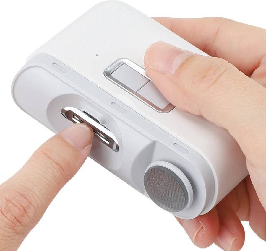 Universeel 2 In 1 Elektrische Nagelknipper Snijder Met Led-Licht Automatische Nagelslijper Trimmer Voor Baby Volwassen Mini Manicure Gereedschap Nagelverzorging