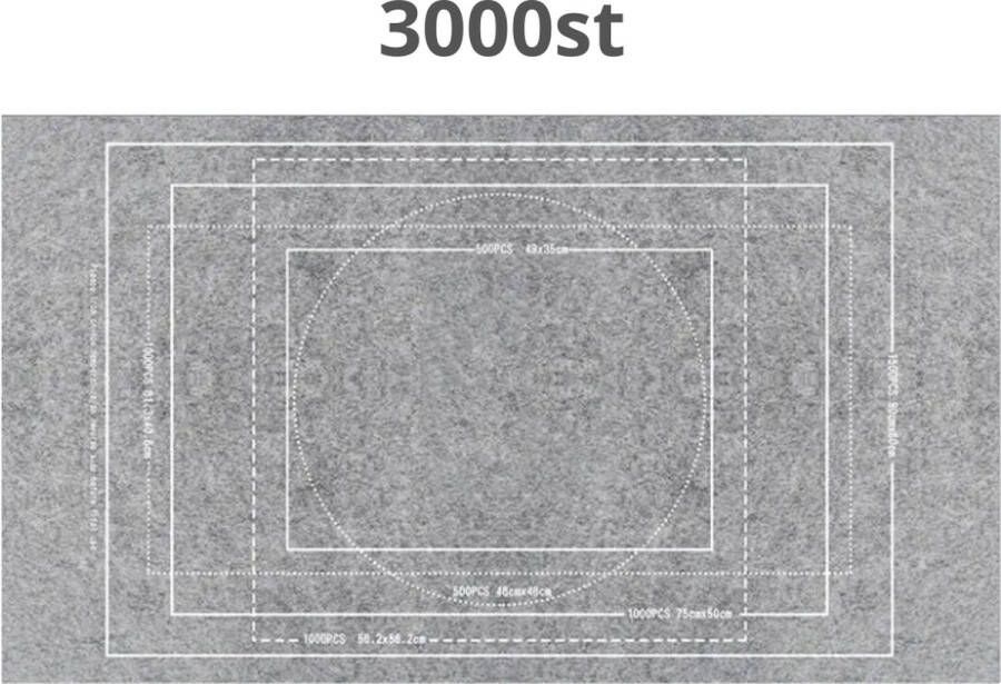 Universeel Bovista Puzzelmat Portapuzzle Puzzelmap 500 Stukjes 1000 Stukjes 1500 Stukjes 2000 Stukjes 3000 Stukjes Puzzelkoffer Puzzelbord Opbergsysteem Grijs