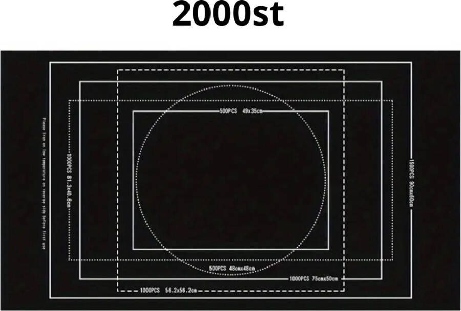 Universeel Bovista Puzzelmat Portapuzzle Puzzelmap 500 Stukjes 1000 Stukjes 1500 Stukjes 2000 Stukjes Puzzelkoffer Puzzelbord Opbergsysteem Zwart