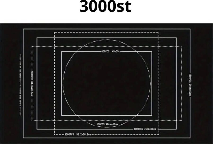 Universeel Bovista Puzzelmat Portapuzzle Puzzelmap 500 Stukjes 1000 Stukjes 1500 Stukjes 2000 Stukjes 3000 Stukjes Puzzelkoffer Puzzelbord Opbergsysteem Zwart