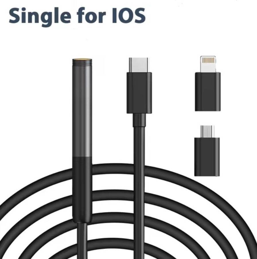 Universeel Endoscoop Inspectie Camera 3 In 1 Micro Usb Type-C Mini Inspectie Camera Voor Ios Iphone Waterdichte Pijpleiding Borescope