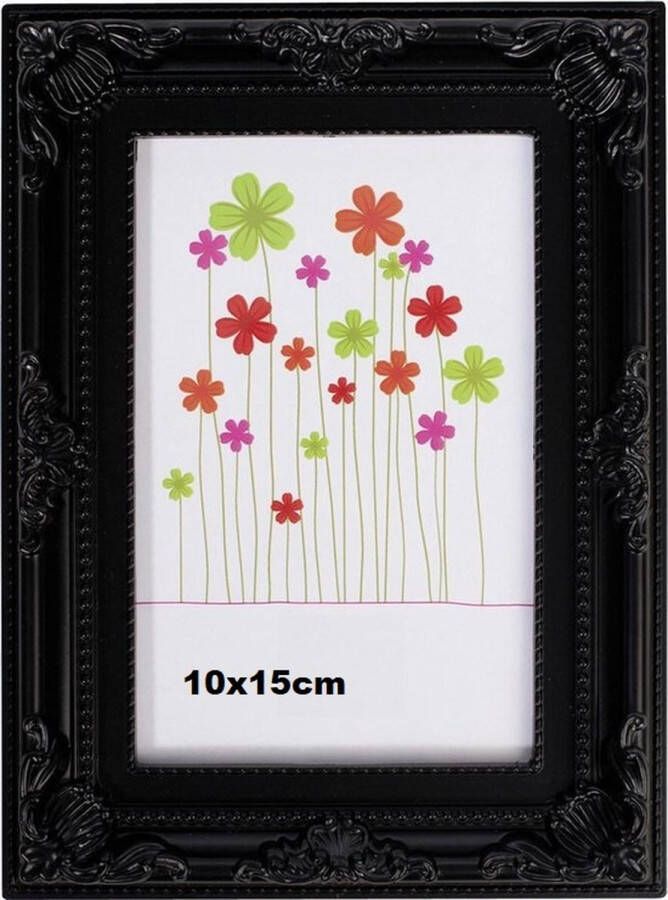Universeel merk Fotolijst Colour Barok Fotomaat 10x15 cm Zwart