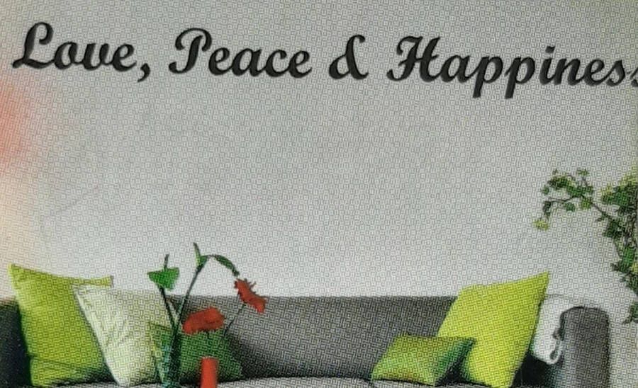 Universeel merk Muursticker Tekst Love Peace & Happiness