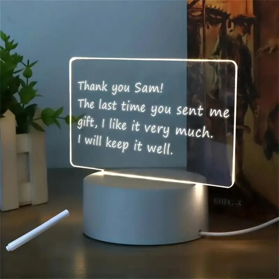 Universeel Bovista Led Notitiebord Led Bord Tekst Schrijfbord Valentijn Cadeautje Voor Haar- Bureau Decoratie Kamer Decoratie Aesthetic