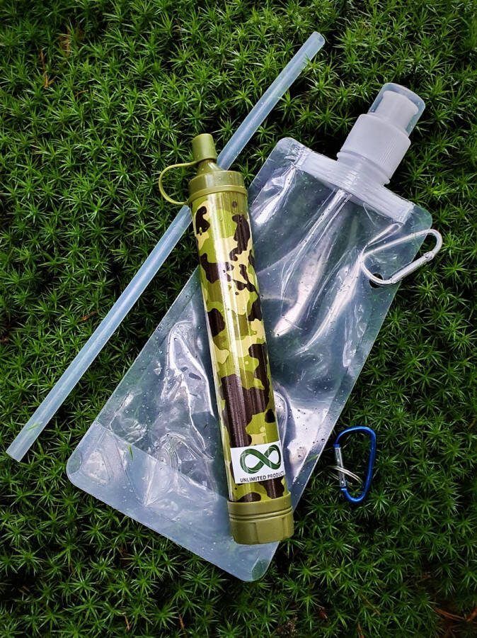 Unlimited Products Waterfilter Straw Waterfles Outdoor- Survival-Hiking Nood watervoorziening