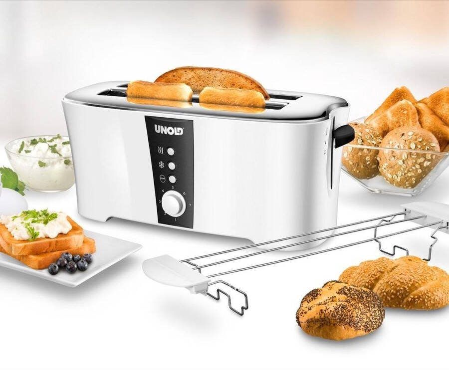 Unold 38020 broodrooster 4 snede(n) 1350 W Zwart Wit