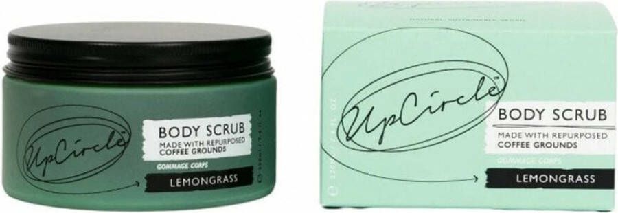 UpCircle Body Scrub Hergebruikte koffieprut Citroengras Veganistisch Exfoliërende scrub Tropisch