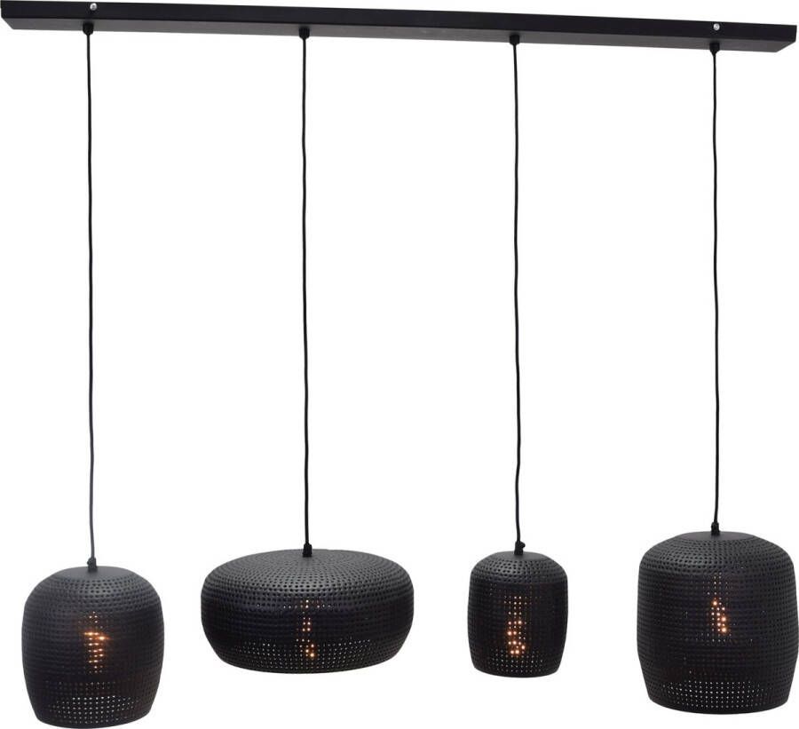 Urban interiors Fez Hanglamp Zwart 4 lichts 120cm