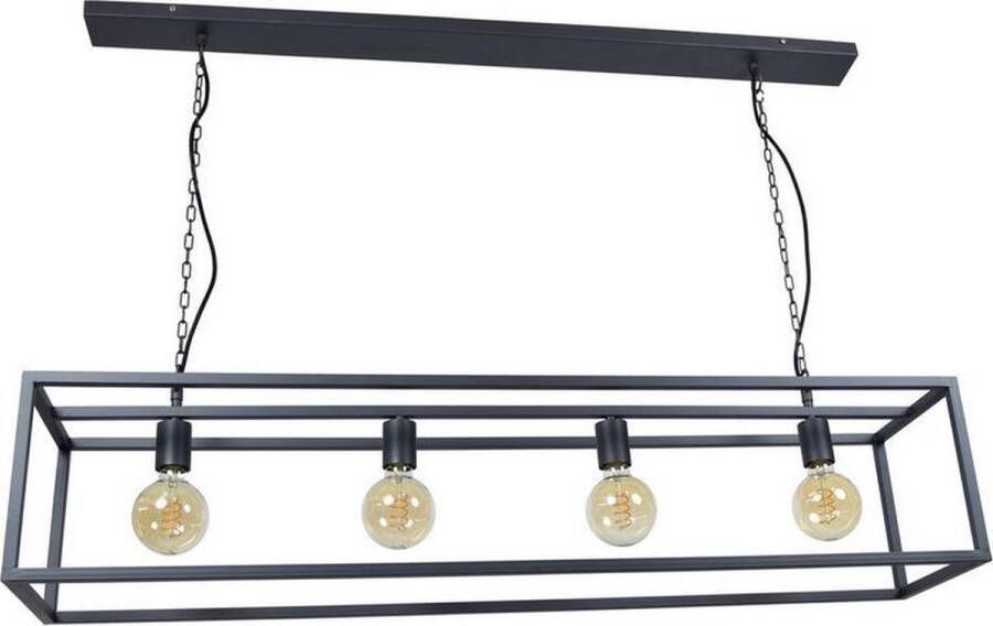 Urban interiors Frame Hanglamp 4 lichts Zwart Metalen frame 120x25