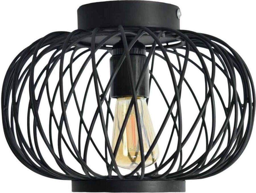 Urban interiors Plafondlamp Twist Small Ø25x18 Metaal Zwart