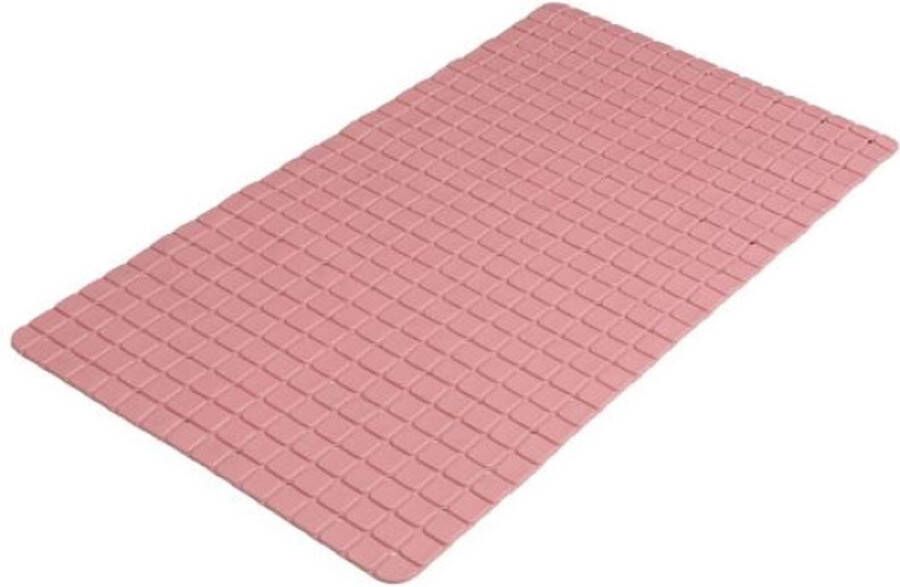 Urban Living Badkamer douche anti slip mat rubber voor op de vloer oud roze 39 x 69 cm
