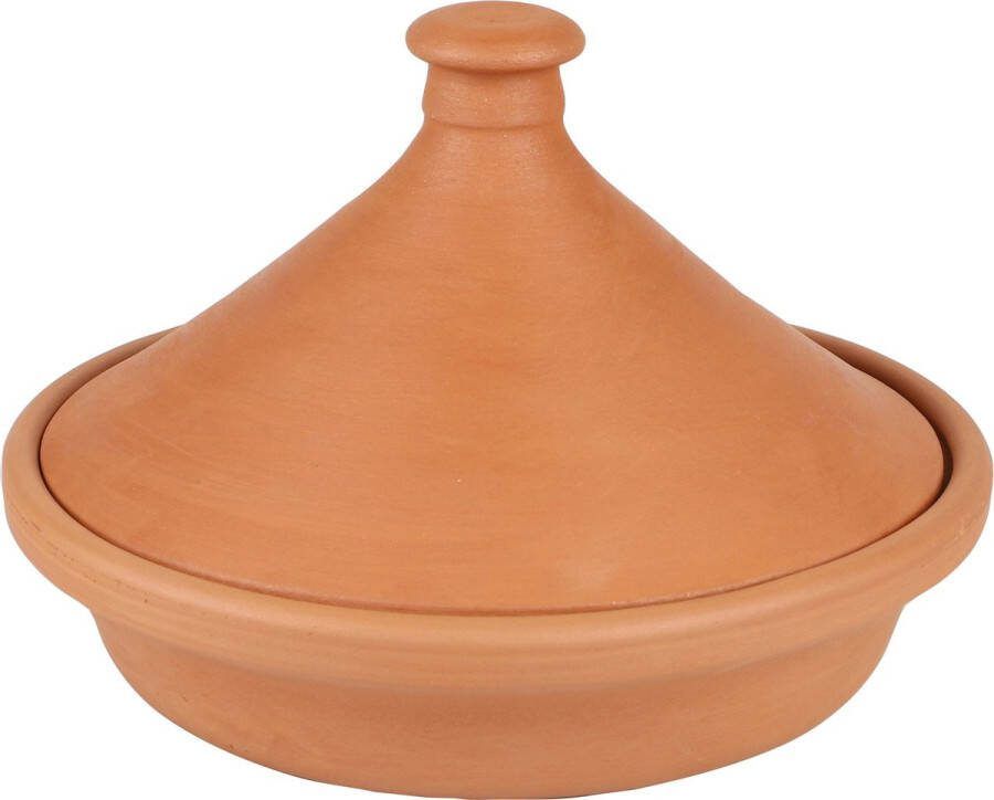 Urban Living Tajine aardewerk Agadir terracotta D26 x H17 cm Oosterse stoofpan kookpot