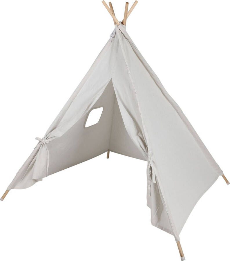 Urban Living Tipi speeltent voor kinderen 120 x 120 x 150 cm creme wit Speeltenten