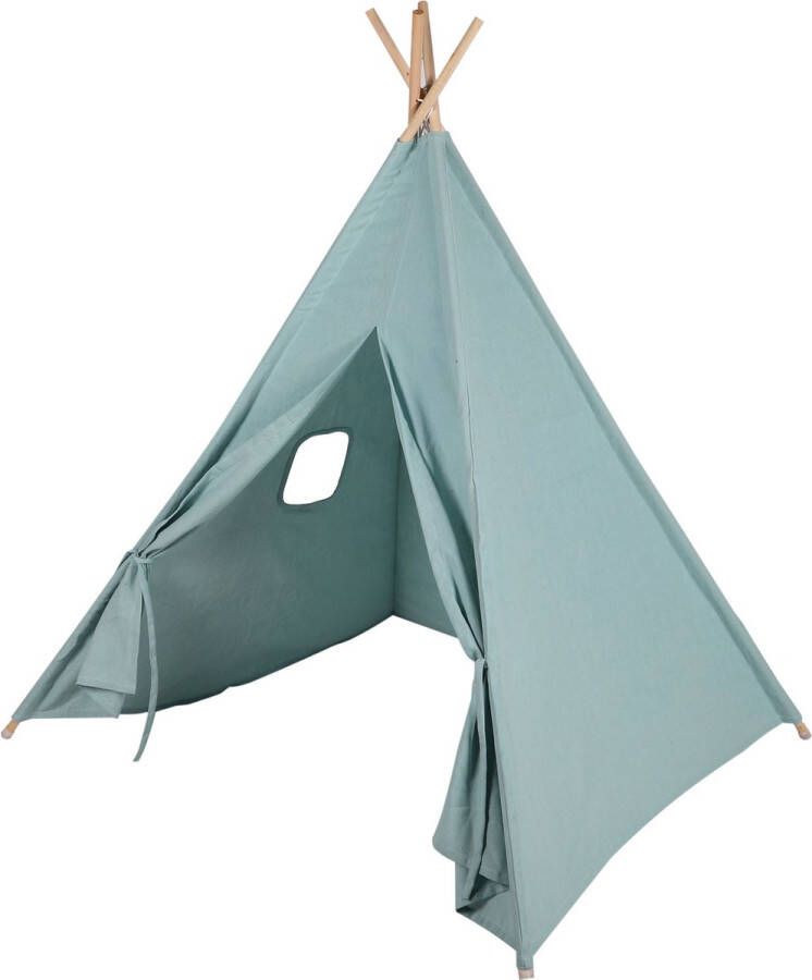 Urban Living Tipi speeltent voor kinderen 120 x 120 x 150 cm lichtblauw Speeltenten